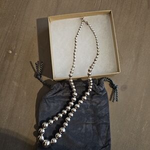 Tiffany & Co. Shimmering Silver Bead Necklace